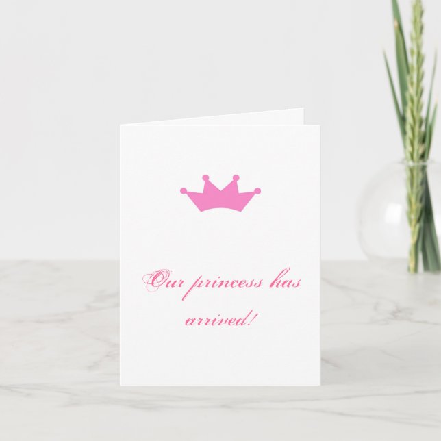 Unsere Prinzessin ist da! Ankündigung (Vorderseite)