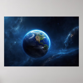 Unsere Saphire-Zuhause im Weltraum Poster