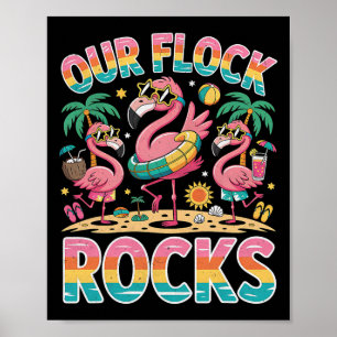Unsere Schar rockt Flamingo Sommerferien Familie  Poster