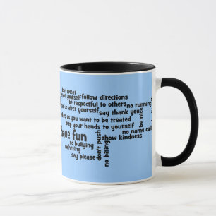 Unsere Schulklassenzimmer-Regeln Tasse