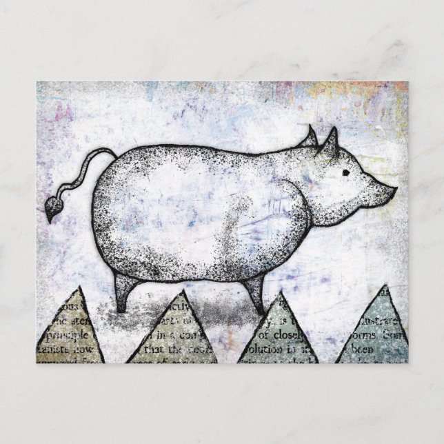 Unsere Schweinekarte Postkarte (Vorderseite)