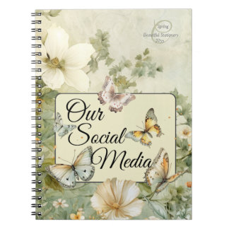 Unsere Social Media Hütte Chic Meadow Wildblumen Notizblock