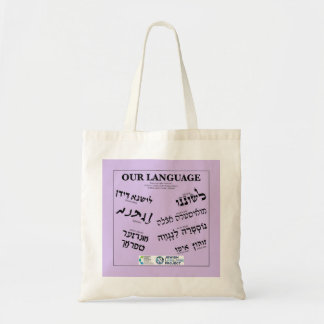 "Unsere Sprache" Lavendel Tragetasche
