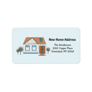 Unsere stilvolle Zuhause-neue Adresse Adressaufkleber