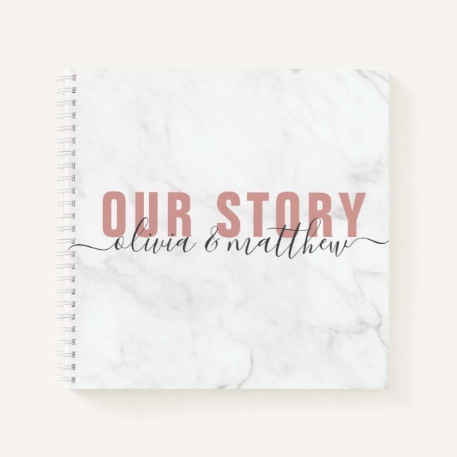 Unsere Story Erinnerungen Paare Keepake Journal Notizbuch (Vorderseite)