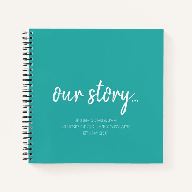 Unsere Story Erinnerungen Paare Keepake Journal Notizbuch (Vorderseite)