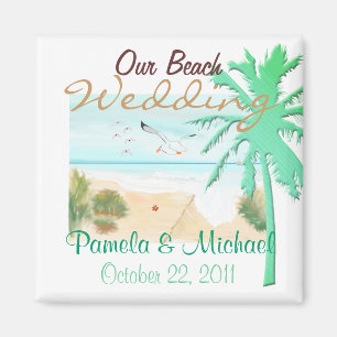 Unsere Strand-Hochzeit Magnet