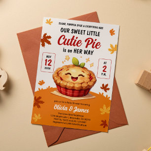 Unsere süße kleine Cutie Pie Herbst-Baby-Party Einladung