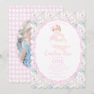 Unsere süße Puppe Preppy Grandmillennial Floral Einladung