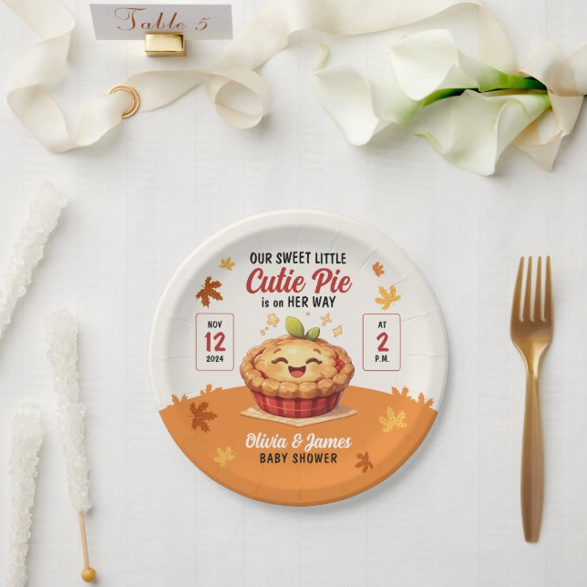 Unsere Sweet Little Süsse Pie Fall Baby Dusche Pappteller (Hochzeit)
