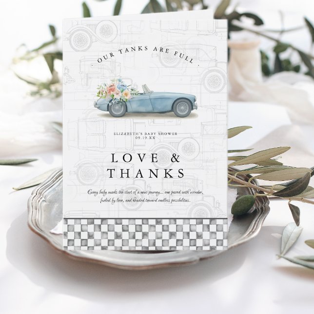 Unsere Tanks sind eine Vintage Kinderdusche Dankeskarte (Von Creator hochgeladen)