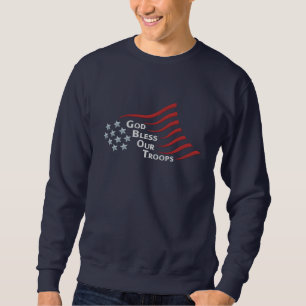 Unsere Truppen segnen Besticktes Sweatshirt