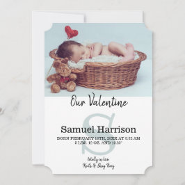 Unsere Valentine Februar Baby Ankündigung