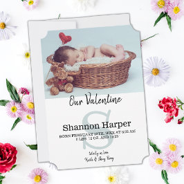 Unsere Valentine Februar Baby Ankündigung