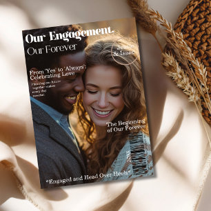 Unsere Verlobung 2 Foto Magazine Cover Einladung