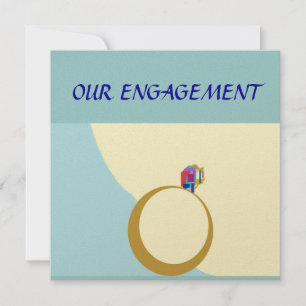 Unsere Verlobung>Zazzle benutzerdefinierte Karte