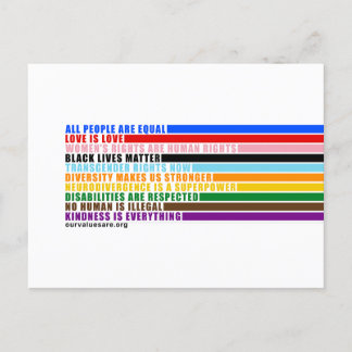 Unsere Werte sind Postkarte