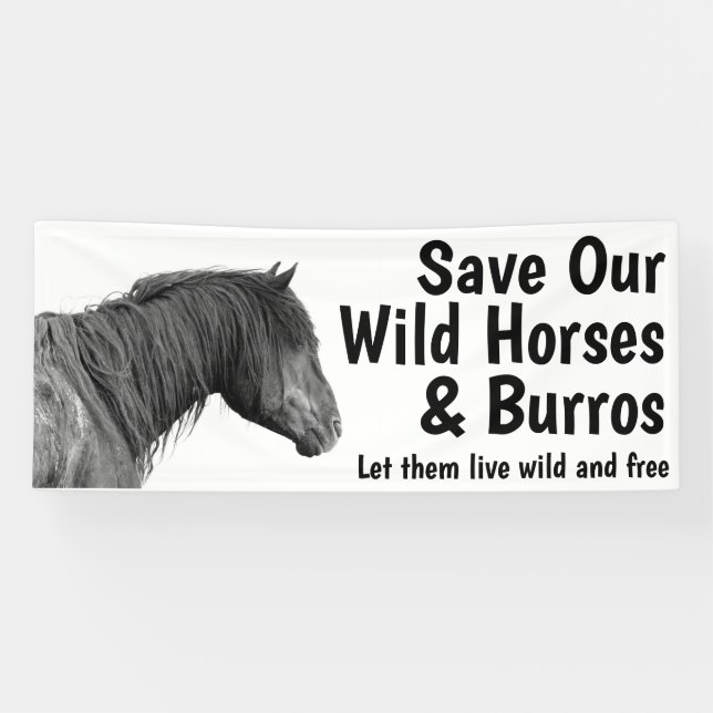 Unsere Wilden Pferde 2.5 x 6 retten Banner (Horizontal)