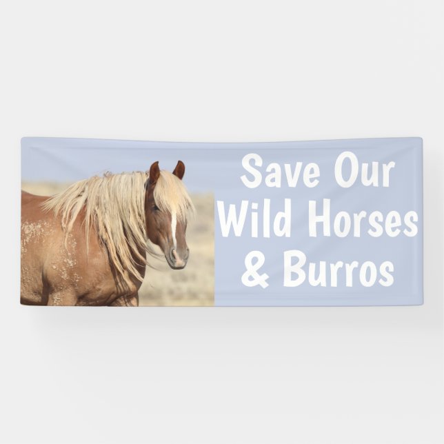 Unsere Wilden Pferde 2.5 x 6 retten Banner (Horizontal)