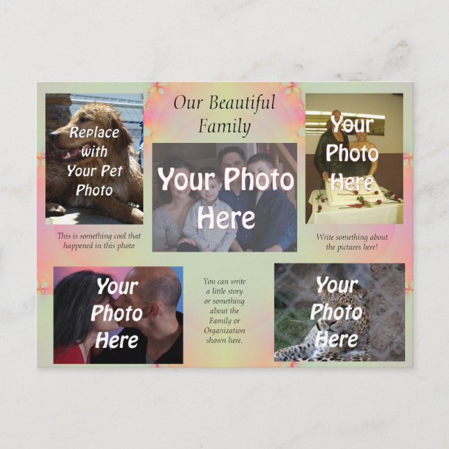 Unsere wunderschönen Fotos Postkarte (Vorderseite)