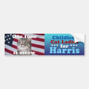 Unsere Zeit ist Meow - Cat Ladys for Harris Autoaufkleber