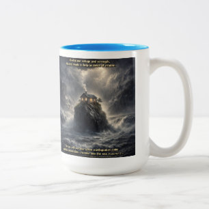 Unsere Zuflucht & Stärke Zweifarbige Tasse