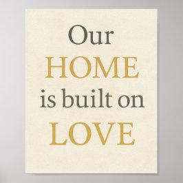 Unsere Zuhause ist auf Liebe aufgebaut - Inspirati Poster