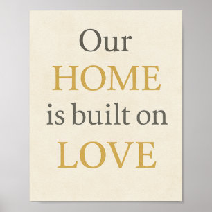 Unsere Zuhause ist auf Liebe aufgebaut - Inspirati Poster