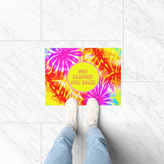 UNSERE ZUHAUSE-KRAWATTE-DYE-DESIGN WURDE VON EINEM FUßMATTE (Indoor)
