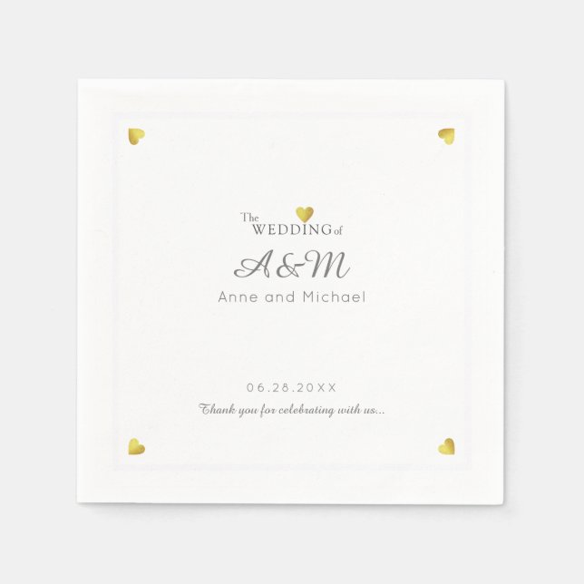 unseren Hochzeitsempfang Serviette (Vorderseite)