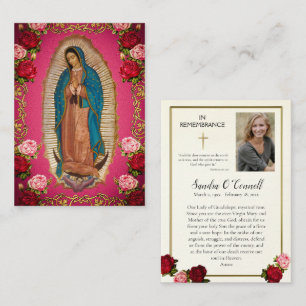 Unserer Lieben Frau von Guadalupe Trauergebet Kart Platzkarte