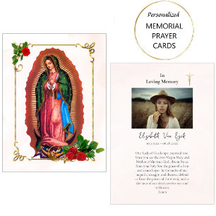 Unserer Lieben Frau von Guadalupe Trauergebetskart Platzkarte