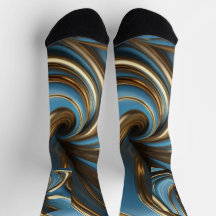 Unsex Blue, Metallic Gold Marmor