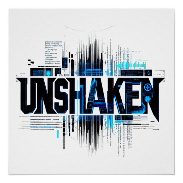 UNSHAKEN Cyberpunk Poster (Vorderseite)