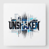 UNSHAKEN Cyberpunk Wanduhr
