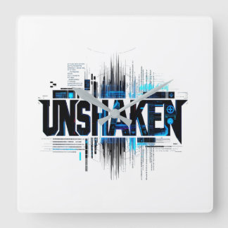 UNSHAKEN Cyberpunk Wanduhr