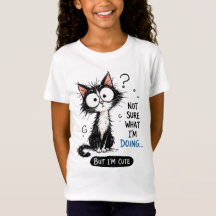 Unsicher, was ich tue, süßes Katzen-T-Shirt
