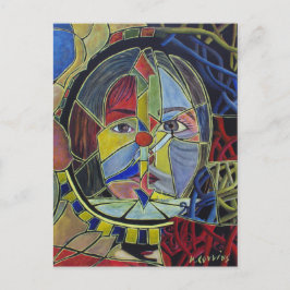 Unsichere Vanity Abstrakt Art Postkarte