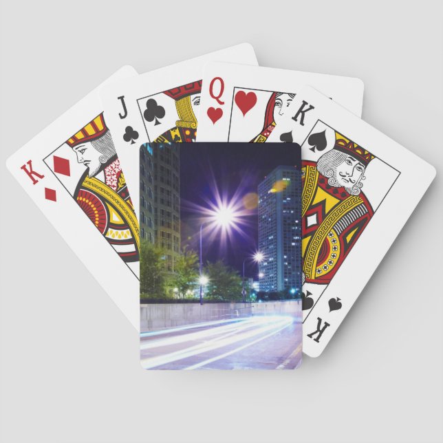 Unsicherer Verkehr bei Nacht Spielkarten (Rückseite)