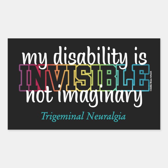 UNSICHTBAR... RECHTECKIGER AUFKLEBER (Vorderseite)