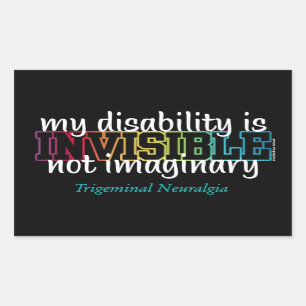 UNSICHTBAR... RECHTECKIGER AUFKLEBER