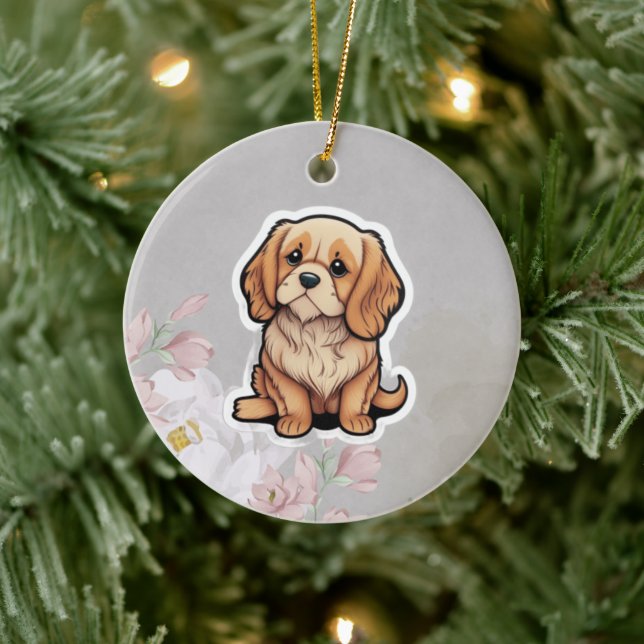 Unsichtbare Leash Hund Gedenkkunst - Er ist immer  Keramik Ornament (Baum)