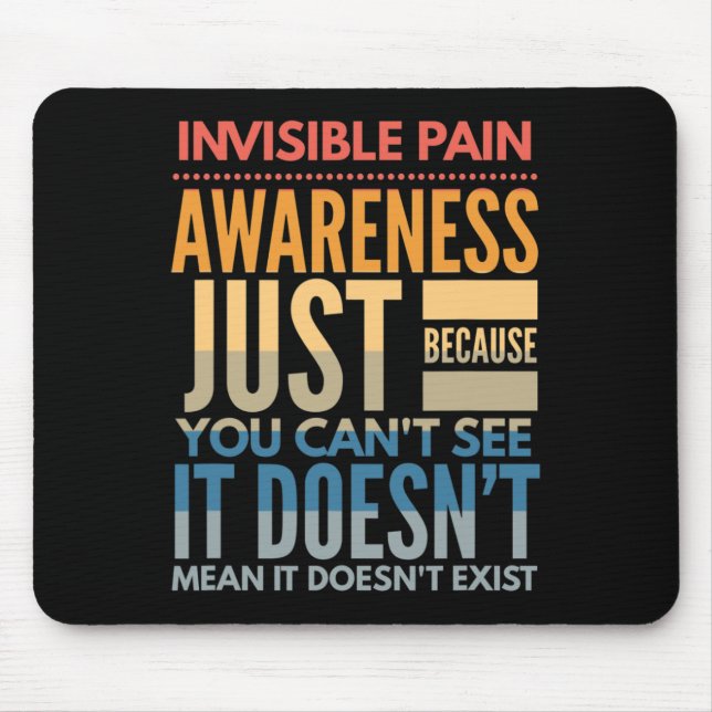 Unsichtbare Schmerzen Bewusstsein - Fibromyalgie C Mousepad (Vorne)
