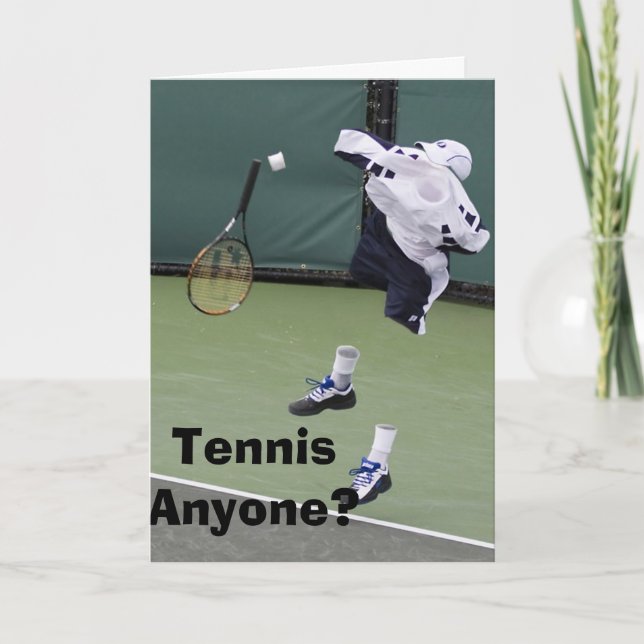 Unsichtbare Tennis-Geburtstags-Karte Karte (Vorderseite)
