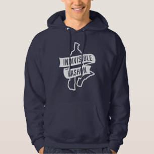 Unsichtbare Vashon-Kapuze auf dunklem Material Hoodie