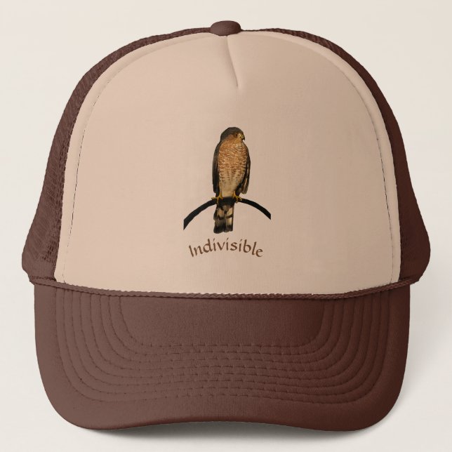 Unsichtbarer Brown Hawk-Hut Truckerkappe (Vorderseite)