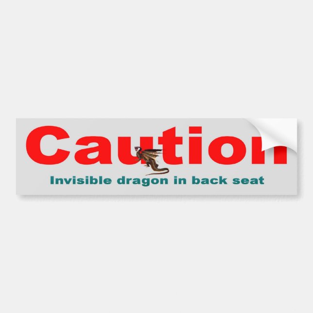 Unsichtbarer Drache Autoaufkleber (Vorne)