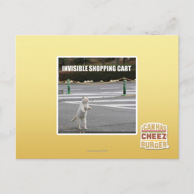 UNSICHTBARER EINKAUFSKARTE POSTKARTE (Vorderseite)