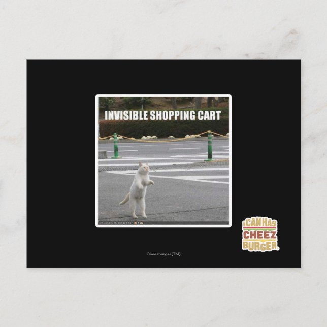 UNSICHTBARER EINKAUFSKARTE POSTKARTE (Vorderseite)