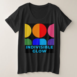 Unsichtbarer GLOW PRIDE PLUS Große Größe T-Shirt